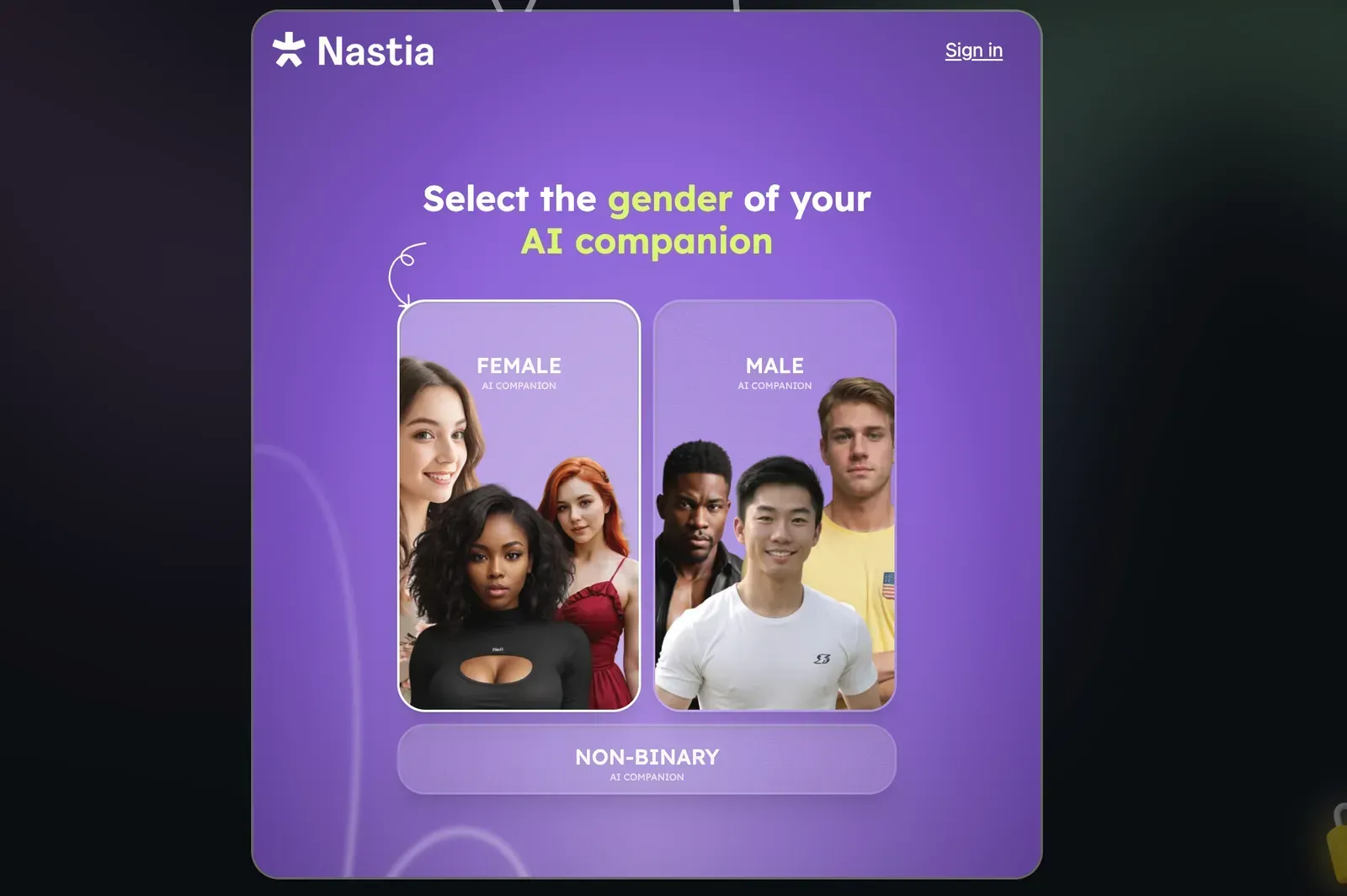 Login do Nastia ai